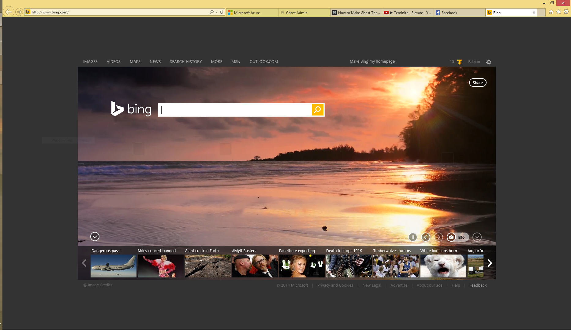 Bing before custom css