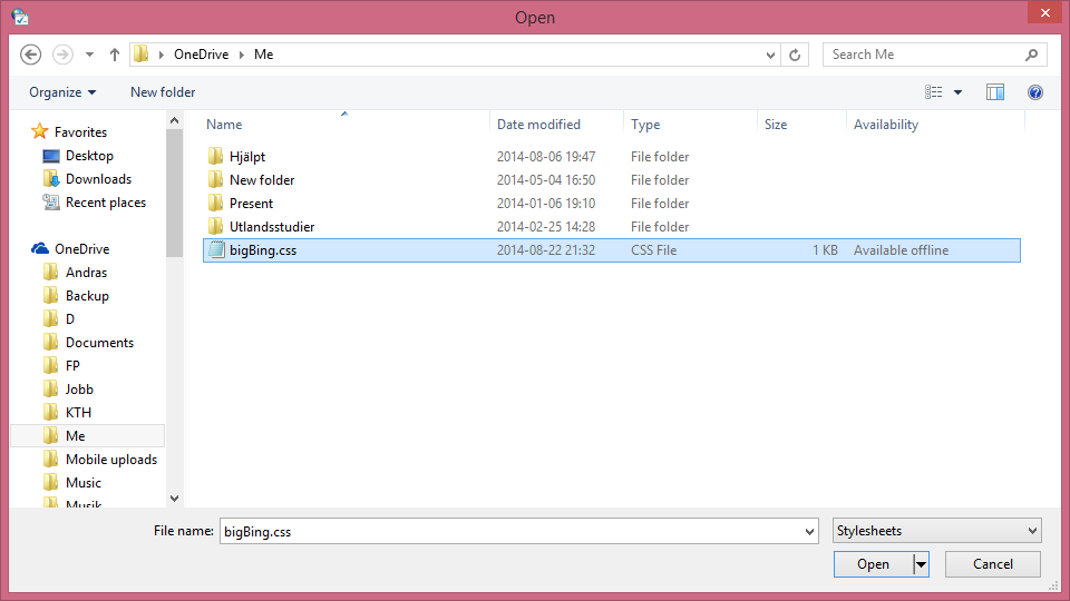 CSS file