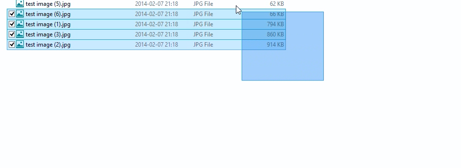 Select the files